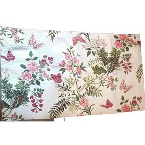 Greenland Home Fashions vintage floral king quilted sham pink green
